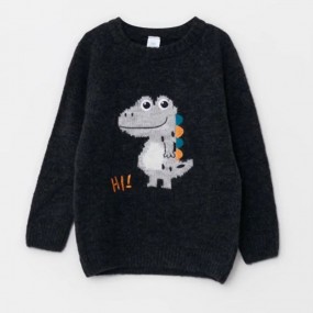 LC WAIKIKI baby Bicycle Collar Long Sleeve Printed Baby Boy Knitwear Sweater